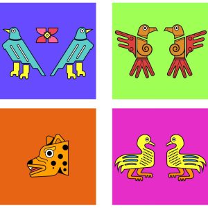 Animal figures geometric native V2