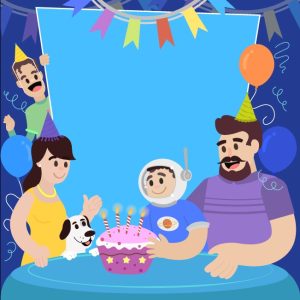 Birthday postcard kids